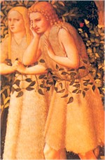 Adam et �ve chass�s du Jardin d�Eden selon FRA ANGELICO (XVe si�cle)